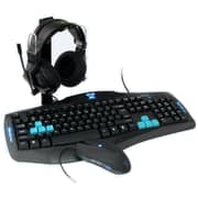 Eblue EKM828BK Cobra Professional Gaming Headset W/Keyboard & Mouse Black
