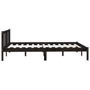 vidaXL Bed Frame Black Solid Pinewood 120x200 cm vidaXL Bed Frame Black Solid Pinewood 120x200 cm