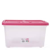 Dea Home Twin Flap Storage Box Pink/Clear 40x40x22 cm Dea Home Twin Flap Storage Box Pink/Clear 40x40x22 cm