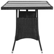 Vidaxl Garden Table Black 170x80x74 Cm Poly Rattan Vidaxl Garden Table Black 170x80x74 Cm Poly Rattan
