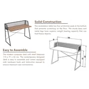 Home Canvas Lursa Computer Desk with Hutch Home Office Workstation Modern Industrial design Ideal for Gaming and Study - Walnut/Black - 110x91x53cm Home Canvas Lursa Computer Desk with Hutch Home Office Workstation Modern Industrial design Ideal for Gaming and Study - Walnut/Black - 110x91x53cm