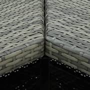 Vidaxl Corner Bar Table Grey 100x50x105 Cm Poly Rattan Vidaxl Corner Bar Table Grey 100x50x105 Cm Poly Rattan
