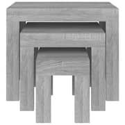 vidaXL Nesting Coffee Tables 3 pcs Grey Sonoma Engineered Wood