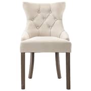 vidaXL Dining Chairs 6 pcs Beige Fabric vidaXL Dining Chairs 6 pcs Beige Fabric
