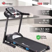 PowerMax 2.0HP, Semi-Auto Lubrication, Treadmill for Home Fitness with BMI indicator. TDM-115S PowerMax 2.0HP, Semi-Auto Lubrication, Treadmill for Home Fitness with BMI indicator. TDM-115S