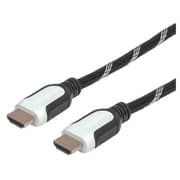 Manhattan Braided High Speed HDMI Cable with Ethernet HEC ARC 3D 4K HDMI Male to Male Shielded - 1m Manhattan Braided High Speed HDMI Cable with Ethernet HEC ARC 3D 4K HDMI Male to Male Shielded - 1m