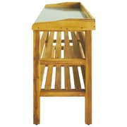 Vidaxl Potting Bench With 2 Shelves Solid Acacia Wood And Zinc Vidaxl Potting Bench With 2 Shelves Solid Acacia Wood And Zinc