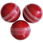 ULTIMAX Cricket Rubber Soft Balls Cricket Balls for Practice 1 packet inside 3 ball-RED