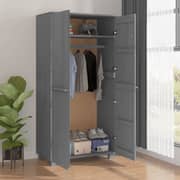 vidaXL Wardrobe HAMAR Dark Grey 89x50x180 cm Solid Wood Pine vidaXL Wardrobe HAMAR Dark Grey 89x50x180 cm Solid Wood Pine