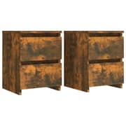 vidaXL Bedside Cabinets 2 pcs Smoked Oak 30x30x40 cm Engineered Wood vidaXL Bedside Cabinets 2 pcs Smoked Oak 30x30x40 cm Engineered Wood