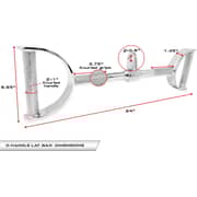 ULTIMAX LAT Pull Down Bar, Rotating Cable Attachment for LAT Pulldown Machine, Chromed Heavy Duty Steel, Weight Lifting Accessories and Home Gym Workout Equipment