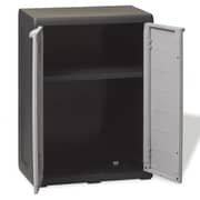 Vidaxl Garden Storage Cabinet With 1 Shelf Black And Grey Vidaxl Garden Storage Cabinet With 1 Shelf Black And Grey