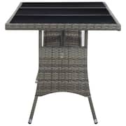 Vidaxl Garden Table Grey 170x80x74 Cm Poly Rattan Vidaxl Garden Table Grey 170x80x74 Cm Poly Rattan