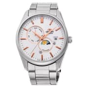 Orient Sun Moon White Dial Stainless Steel Automatic Ra-ak0306s00c Men's Watch Orient Sun Moon White Dial Stainless Steel Automatic Ra-ak0306s00c Men's Watch