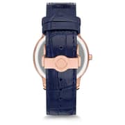 Omax Masterpiece Collection Blue Leather Analog Watch For Men MG33R44I