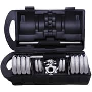 ULTIMAX 15 kg Chrome Dumbbell Set Adjustable Dumbbells set Cast Iron Adjustable Dumbbell Set - Hand Weight Lifting CHROME + Box
