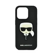 Karl Lagerfeld Saffiano Karl'S Head Patch Hard Case For Iphone 14 Pro Black Karl Lagerfeld Saffiano Karl'S Head Patch Hard Case For Iphone 14 Pro Black