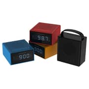 Creative Chrono Portable Splash-proof Bluetooth Speaker and FM Radio Clock Blue