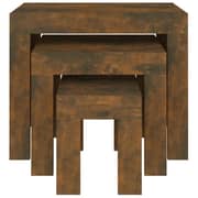 vidaXL Nesting Coffee Tables 3 pcs Smoked Oak Engineered Wood vidaXL Nesting Coffee Tables 3 pcs Smoked Oak Engineered Wood