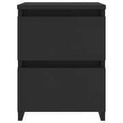 vidaXL Bedside Cabinet Black 30x30x40 cm Engineered Wood