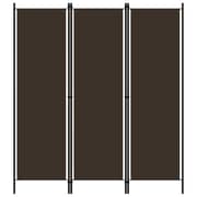 Vidaxl 3-panel Room Divider Brown 150x180 Cm Vidaxl 3-panel Room Divider Brown 150x180 Cm