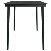 Vidaxl Garden Dining Table Black 140x70x74 Cm Steel And Glass Vidaxl Garden Dining Table Black 140x70x74 Cm Steel And Glass