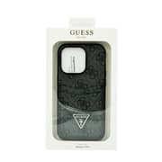 Guess 4G Double Card Triangle Hard Case For Iphone 14 Pro Black Guess 4G Double Card Triangle Hard Case For Iphone 14 Pro Black