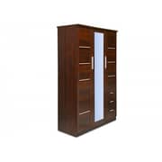 Pan Emirates Howrah 3 Door Wardrobe With Mirror Walnut