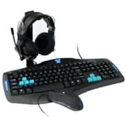 Eblue EKM828BK Cobra Professional Gaming Headset W/Keyboard & Mouse Black