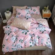 Deals For Less Luna Home King Size 6 Pcs ( Duvet Cover 220x240, Bedsheet 200x200+30cm, 4 Pillow Covers 50x75 Cm) Bedding Set, Flowers Design Blush Pink Color Deals For Less Luna Home King Size 6 Pcs ( Duvet Cover 220x240, Bedsheet 200x200+30cm, 4 Pillow Covers 50x75 Cm) Bedding Set, Flowers Design Blush Pink Color