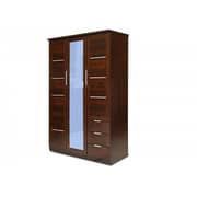 Pan Emirates Howrah 3 Door Wardrobe With Mirror Walnut