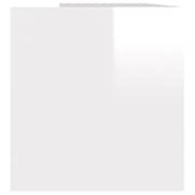 vidaXL Vinyl Storage Box High Gloss White 71x34x36 cm Engineered Wood