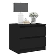 vidaXL Bed Cabinet Black 50x39x43.5 cm Engineered Wood vidaXL Bed Cabinet Black 50x39x43.5 cm Engineered Wood