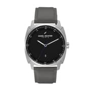 Daniel Hechter Carr cendre Grey genuine Leather Mens Watch