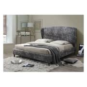 MooBoo Maddie 180cm Velvet Effect Silver King Size Bed