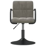 Vidaxl Swivel Dining Chairs 2 Pcs Light Grey Velvet Vidaxl Swivel Dining Chairs 2 Pcs Light Grey Velvet