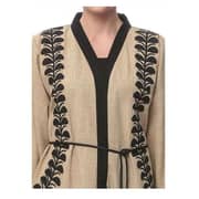 Look Style Casual Abaya With Matching Sheila Beige Medium - LS150138/M