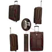 Visit Eva 4pc Nylon Soft Luggage Trolley Bags Set Coffee