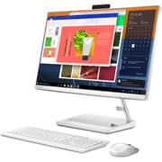 Lenovo IdeaCentre AIO 3 24ALC6 (2021) Desktop - AMD Ryzen 5-5500U / 23.8inch FHD / 512GB SSD / 8GB RAM / Shared AMD Radeon Graphics / Windows 11 Home / English & Arabic Keyboard / White / Middle East Version - [F0G100CVAK]