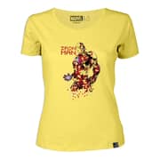 Marvel Iron Man Pixel Women's Round Neck T-Shirt Lemon Yellow Medium