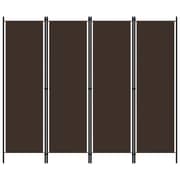 Vidaxl 4-panel Room Divider Brown 200x180 Cm Vidaxl 4-panel Room Divider Brown 200x180 Cm