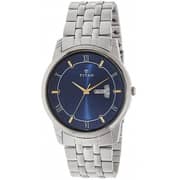 Titan, 1774SM01, Mens Watch Karishma Collection Analog, Blue Dial Silver Stainless Band Titan, 1774SM01, Mens Watch Karishma Collection Analog, Blue Dial Silver Stainless Band