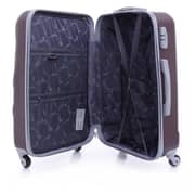 Para John ABS Luggage Travel Trolley With 4 Wheels 3pcs Set Coffee