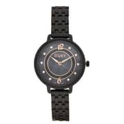 Ecstacy Black Stainless Steel Analog Watch For Women E9504-BBBMB
