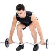 ULTIMAX Weight Lift Bar Curved Threaded Chrome Steel Curl Bar with Collars for All Standard Plates Free Weightlifting Accessory for Home Gym-47 inch