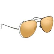 Linda Farrow Gold Lens Aviator Men Gold/Black LFL351/8