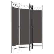 Vidaxl 4-panel Room Divider Anthracite 160x180 Cm Vidaxl 4-panel Room Divider Anthracite 160x180 Cm