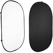 Coopic 5ft X 6.5ft/150cm X 200cm Backdrop Double Sided Twist Pop Out Muslin Background Panel With Carrying Case For Photography Studio Video Shooting(black/white)