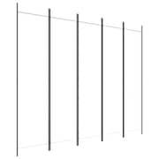 vidaXL 5-Panel Room Divider White 250x200 cm Fabric vidaXL 5-Panel Room Divider White 250x200 cm Fabric