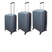 Highflyer Pinot Trolley Luggage Bag Grey 3pc Set - THPINOT3PC